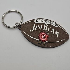 Jim Beam Brown and Red Football Key Holder